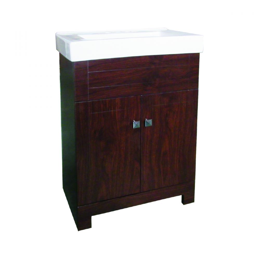 Vanity and Ceramic Top 2-Door 24x14.2x31.5n Brown