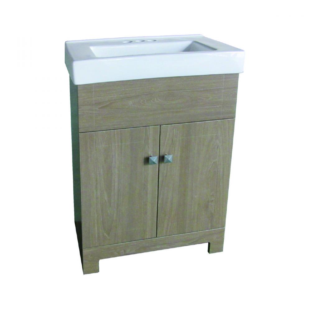 Vanity and Ceramic Top 2-Door 24x14.2x31.5n Barnboard