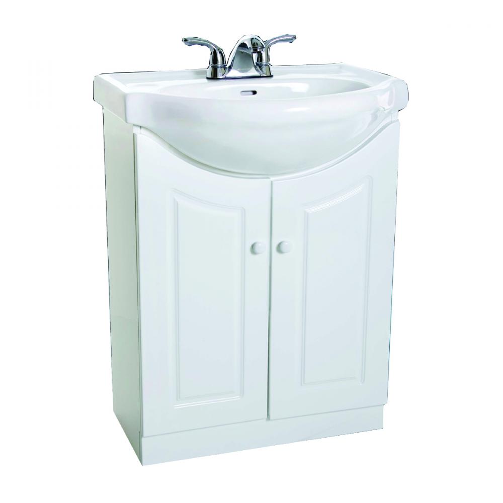 Vanity with White Ceramic Top 2-Door 24x19x33.5&#34;  White