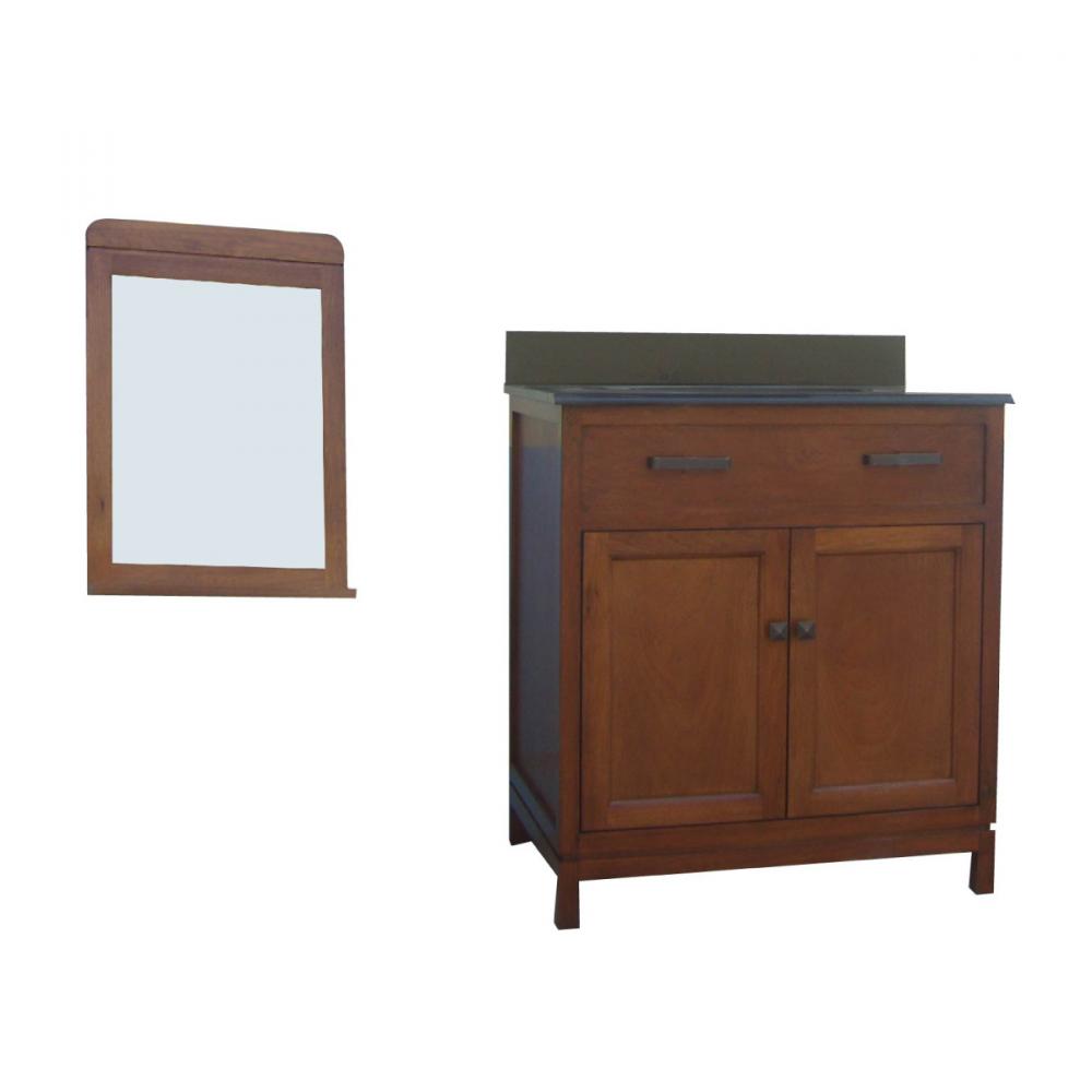 Vanity with Granite Top 2-Door 30x22x38&#34; Beige