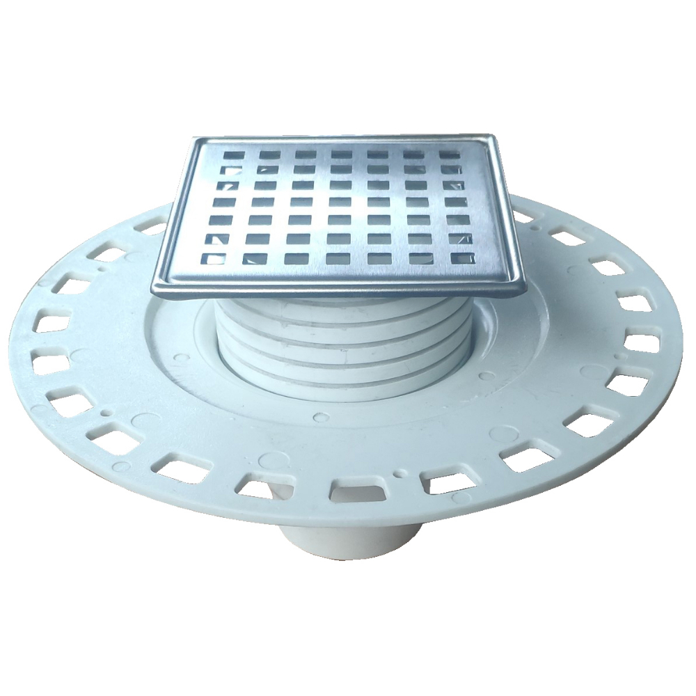 Square Shower Drain Square Grid 4 1/2in x 4 1/2in