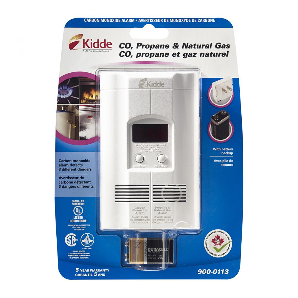 Carbon Monoxide/ Propane/Natural Gas Alarm AC Plug In