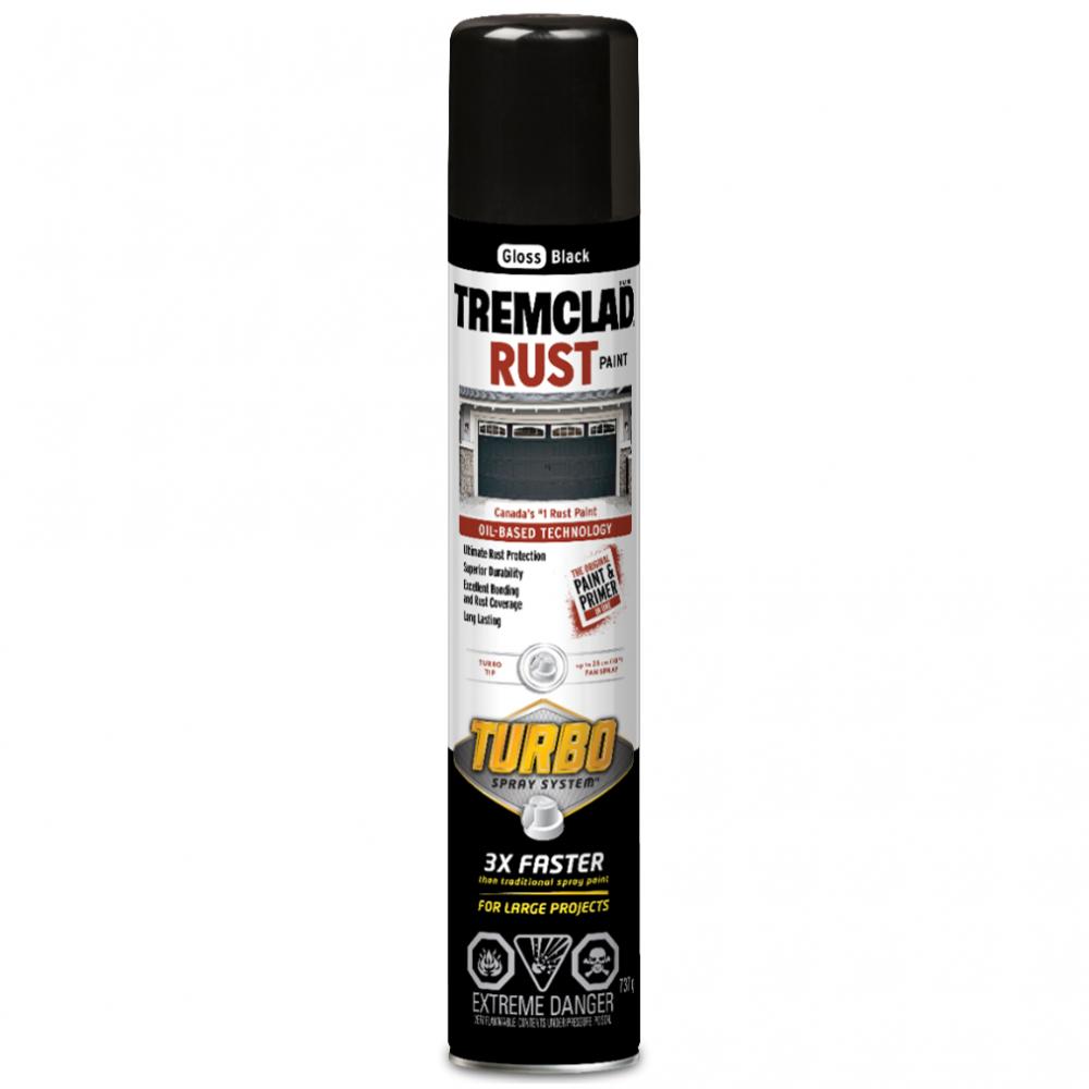 Rust Paint Oil Based Turbo Spray 680G Gloss Black