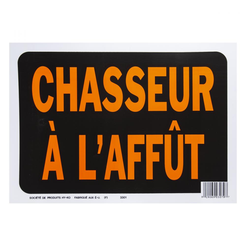 10pk Sign Chasseur a L&#39;Affut 8.5in x 12in