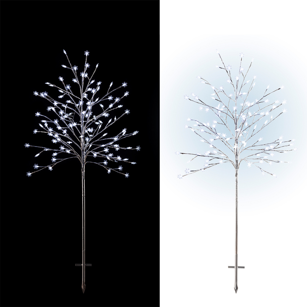 Indoor/Outdoor Christmas Tree With Snowflake LED Lights 58&#34;