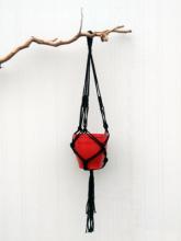 Toolway 184390 - Planter Hanger Macrame Cotton Rope Style D 43in Black