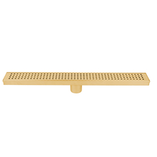 Toolway 188090 - Linear Shower Drain Slot Grid 24" x 2 3/4" x 2 3/4" Brushed Gold