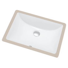 Toolway 188206 - Undermount Rectangular Basin for Vanity 20.1x15.2x7.5" White