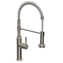 Toolway 188302 - Pull Down Kitchen Faucet With Sprayer 1-Handle Brushed Nickel