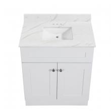 Toolway 188403 - Newport Vanity w/Marble Top 2-Door 30in x 21in White