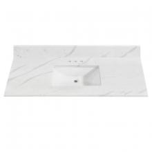 Toolway 188421 - Eng. Marble Top Rectangle Undermount Sink 49in x 22in Wht/Gry