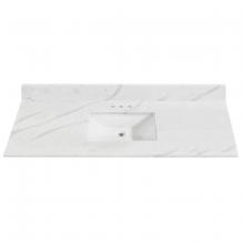 Toolway 188422 - Eng. Marble Top Rectangle Undermount Sink 61in x 22in Wht/Gry