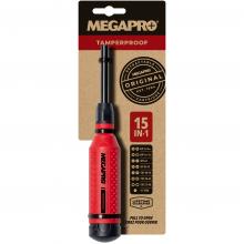 Toolway 80000285 - Megapro Screwdriver Tamperproof 15-in-1 Multi-Bit (Carded)