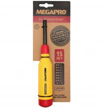 Toolway 80000286 - Megapro Screwdriver PL Robertson 15-in-1 Multi-Bit  (Carded)