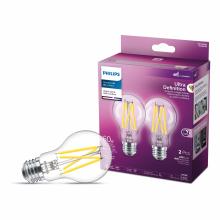 Toolway 83057414 - 2PK Ultra Definition Clear LED Bulbs A19 60W E26 Bright White Dimmable