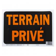 Toolway 87003095 - 10pk Sign Terrain Prive 8.5in x 12in