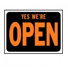 Toolway 87010638 - 10pk Sign Yes We're Open 8.5in x 12in