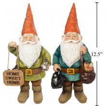 Toolway 88013438 - Garden Gnome Polyresin Asst 12.5in