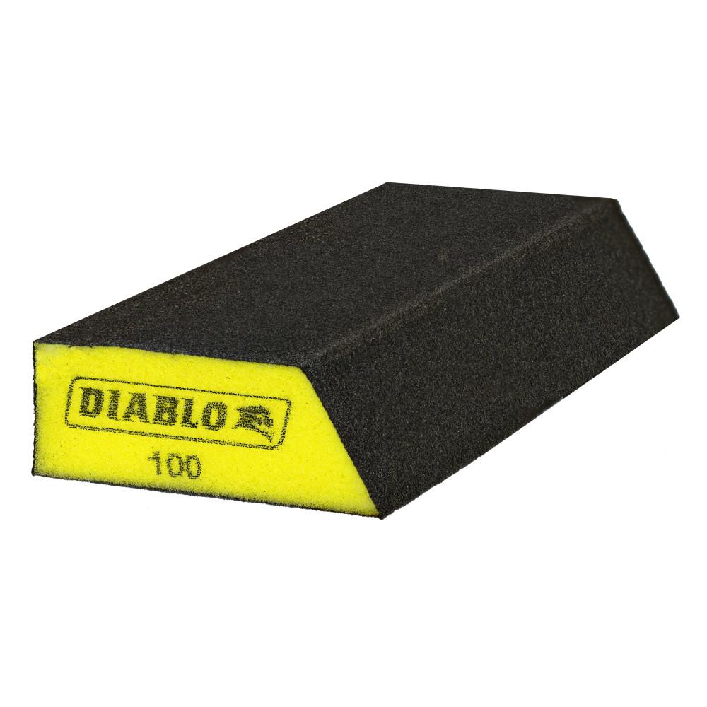 8" x 3" x 1" 100-Grit Extended Corner Contact Spanding Sponges (2-Pack)