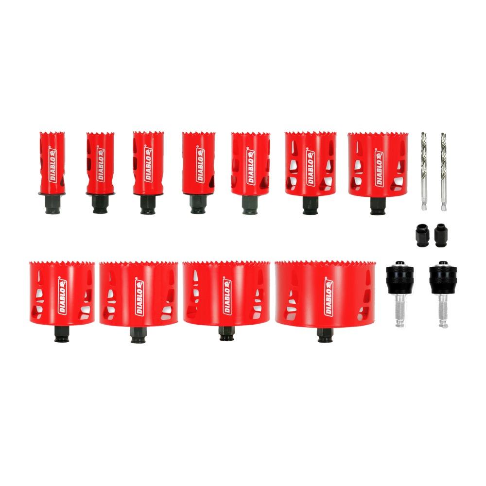 17 pc Plumber's Bi-Metal Hole Saw Set