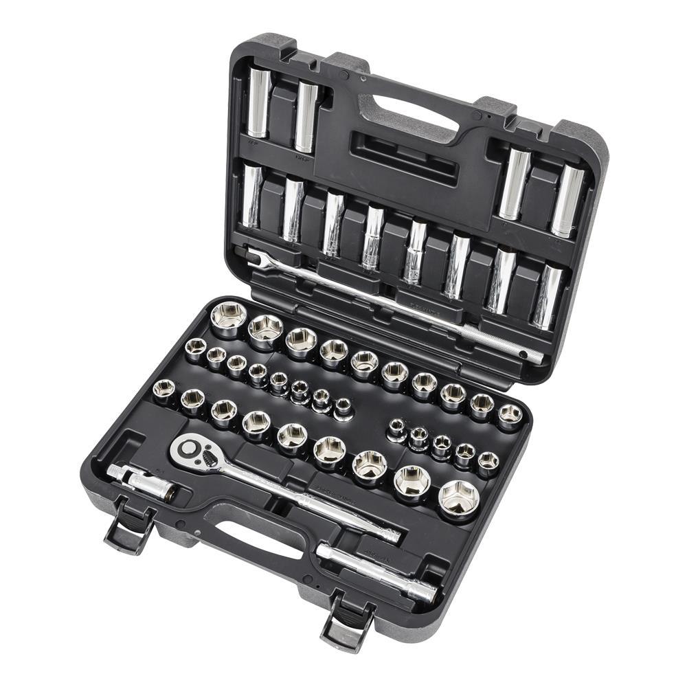 49 PC 1/2&#34; Drive SAE / Metric Socket Set