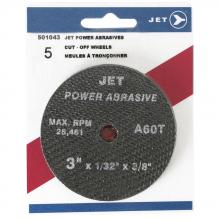 Jet - CA 501043 - 3 x 1/32 x 3/8 A46T POWER ABRASIVE T1 Cut-Off Wheel (5/Pack)