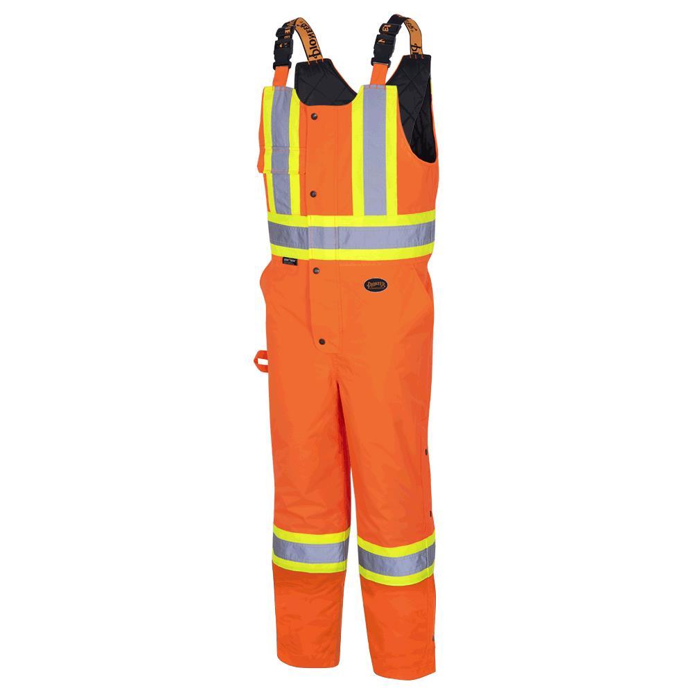 Hi-Vis Waterproof Quilted Safety Overalls