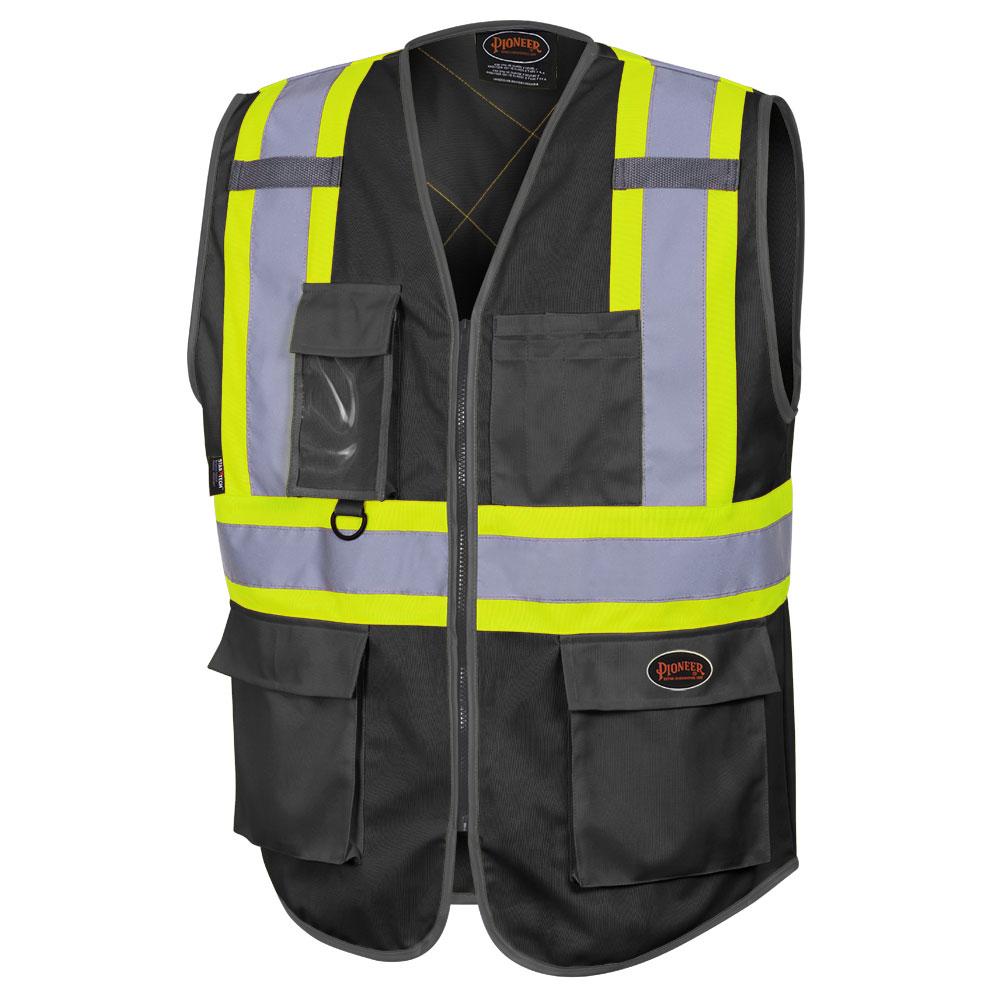 Zip Front Safety Vests - Multi Pockets