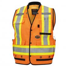 Pioneer V1012050-XL - Hi-Vis Surveyor Vest - Anti-Microbial - Mesh Back - Hi-Vis Orange - XL