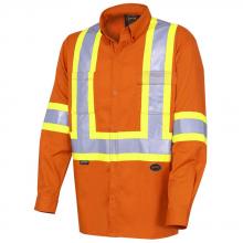 Pioneer V2120510-2XL - Ultra Cool Hi-Vis Cotton Long-Sleeved Safety Shirt - Cotton Twill