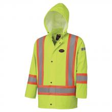 Pioneer V3520160-XS - FR Waterproof Hi-Vis Safety Jackets - Detachable Hood