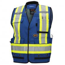 Pioneer V1012080-5XL - Hi-Vis Surveyor Vest - Anti-Microbial - Mesh Back - Blue - 5XL