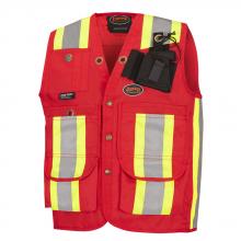 Pioneer V1010710-S - Surveyor's Safety Vests - 600 Denier Polyurethane Coated Oxford Polyester