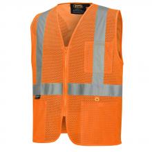 Pioneer V2510950-5XL - Self-Extinguishing Hi-Vis Mesh Safety Vests