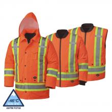 Pioneer V1120150-3XL - Hi-Vis Waterproof 7-in-1 Safety Parkas