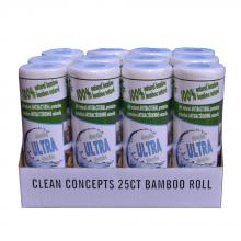 WipeCo 11-25R - White Bamboo Cloths - 25 roll