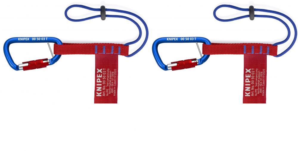 13" Tool Tethering Adaptor Straps with Captive Eye Carabiner