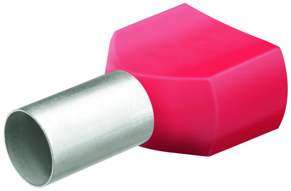 18 AWG (1.0 mm²) Twin Wire End Ferrule With Collar