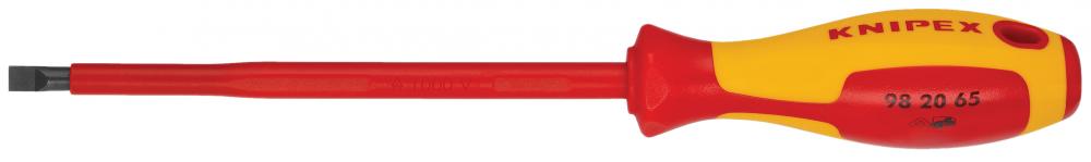 Slotted Screwdriver, 6&#34;-1000V Insulated, 1/4&#34; tip